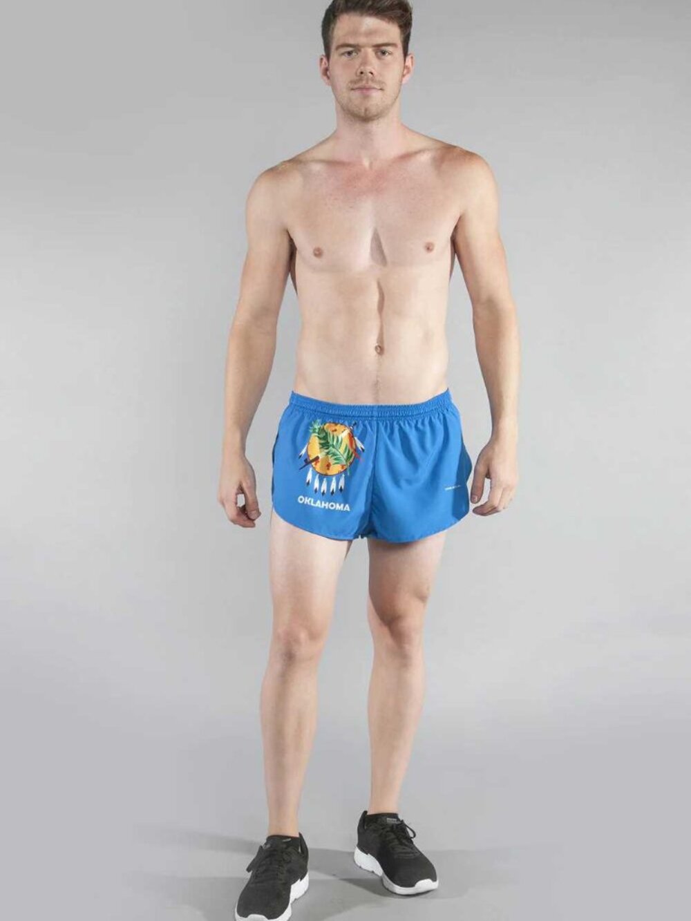 Men's Boa Flag 1" Elite Split Shorts [O-R] - Oklahoma Size M